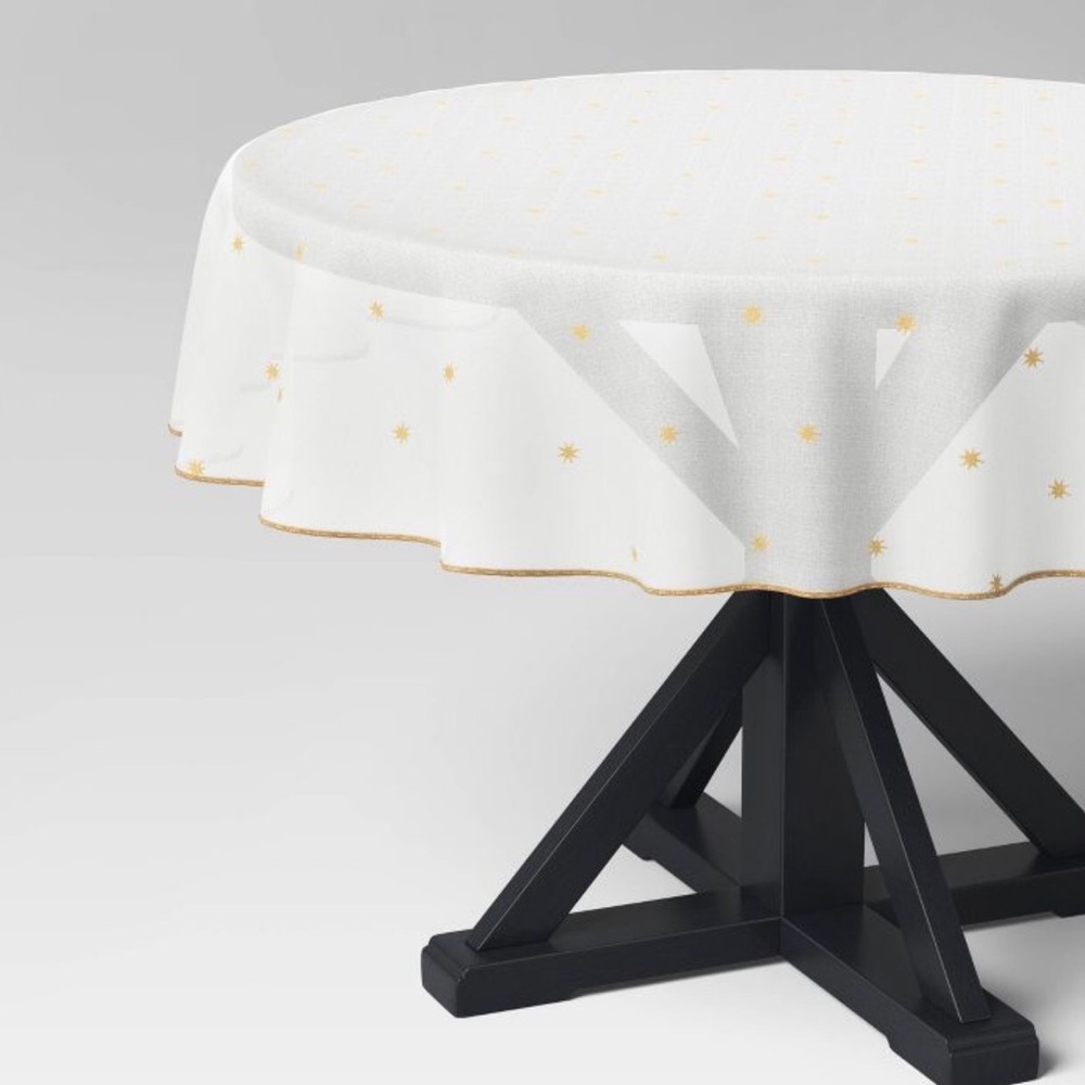 70"x70" Round Stars Table Cloth - nwt Threshold